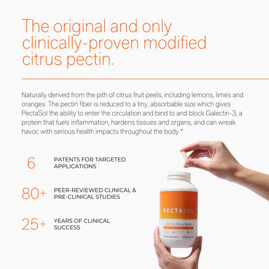 PectaSol Capsules | Modified Citrus Pectin (MCP) - 90 & 270 Vegetable Capsules Oral Supplements EcoNugenics 