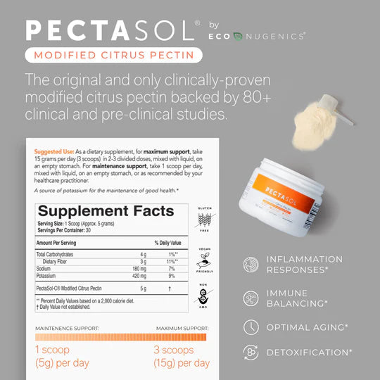 PectaSol Powder® | Modified Citrus Pectin (MCP) - 150 & 454 grams Oral Supplements EcoNugenics 