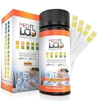 pH Test Strips for Urine and Saliva | pH 4.5 to 9.0 | For Body pH Testing - 200 Strips Tests Med Lab Diagnostics 