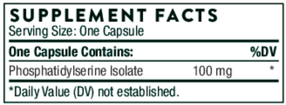 Phosphatidylserine (formerly Iso-Phos) - 60 Capsules Oral Supplement Thorne 