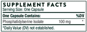 Phosphatidylserine (formerly Iso-Phos) - 60 Capsules Oral Supplement Thorne 