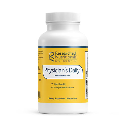 Physician’s Daily | Multivitamin + D3 | 60 Capsules Researched Nutritionals 