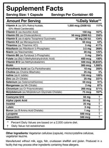 Physician’s Daily | Multivitamin + D3 | 60 Capsules Researched Nutritionals 