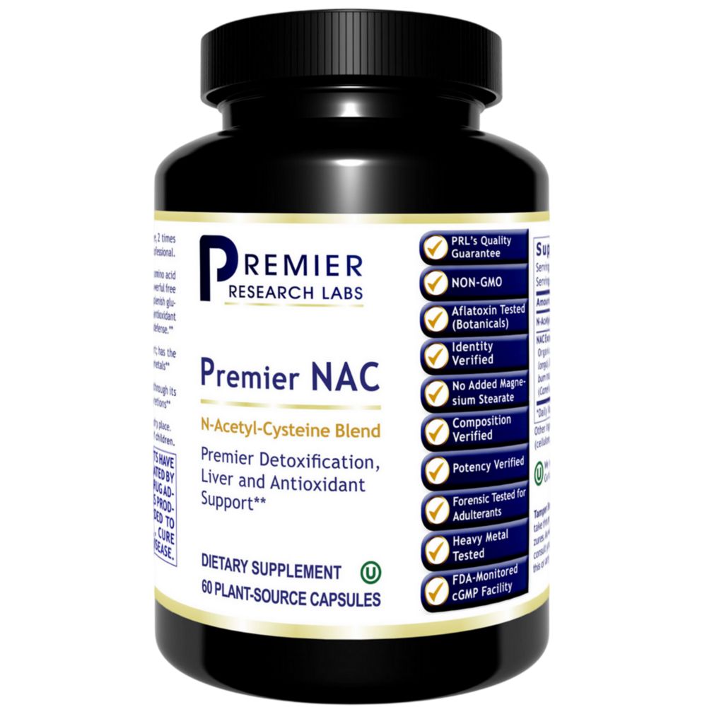 Premier NAC | Detoxification, Liver & Antioxidant Support - 60 Capsules Oral Supplements PRL 