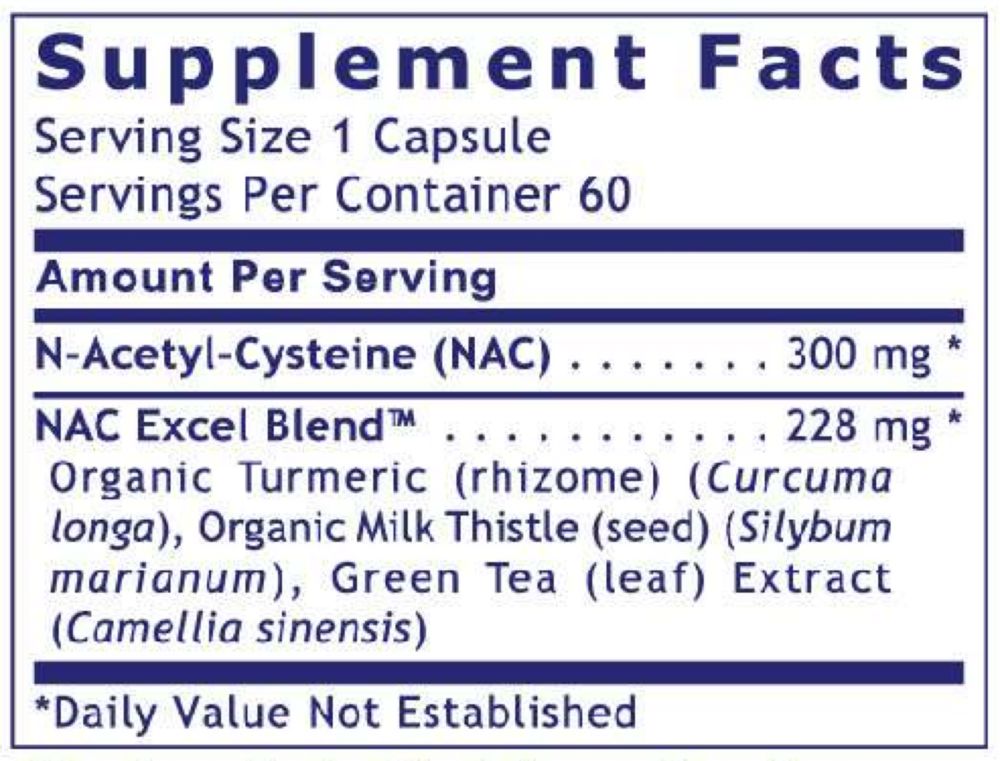 Premier NAC | Detoxification, Liver & Antioxidant Support - 60 Capsules Oral Supplements PRL 