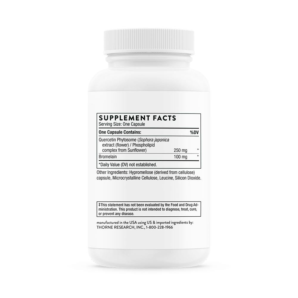 Quercetin Complex (formerly Quercenase) | Combination of Quercetin & Bromelain - 60 Capsules Oral Supplements Thorne 