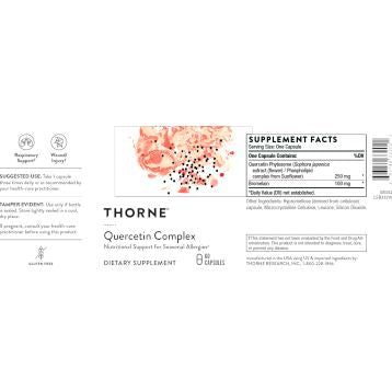 Quercetin Complex (formerly Quercenase) | Combination of Quercetin & Bromelain - 60 Capsules Oral Supplements Thorne 