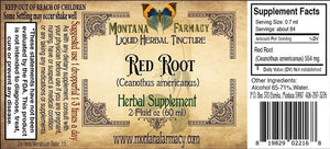 Red Root Liquid Herbal Tincture - 2 fl oz Tinctures Montana Farmacy 