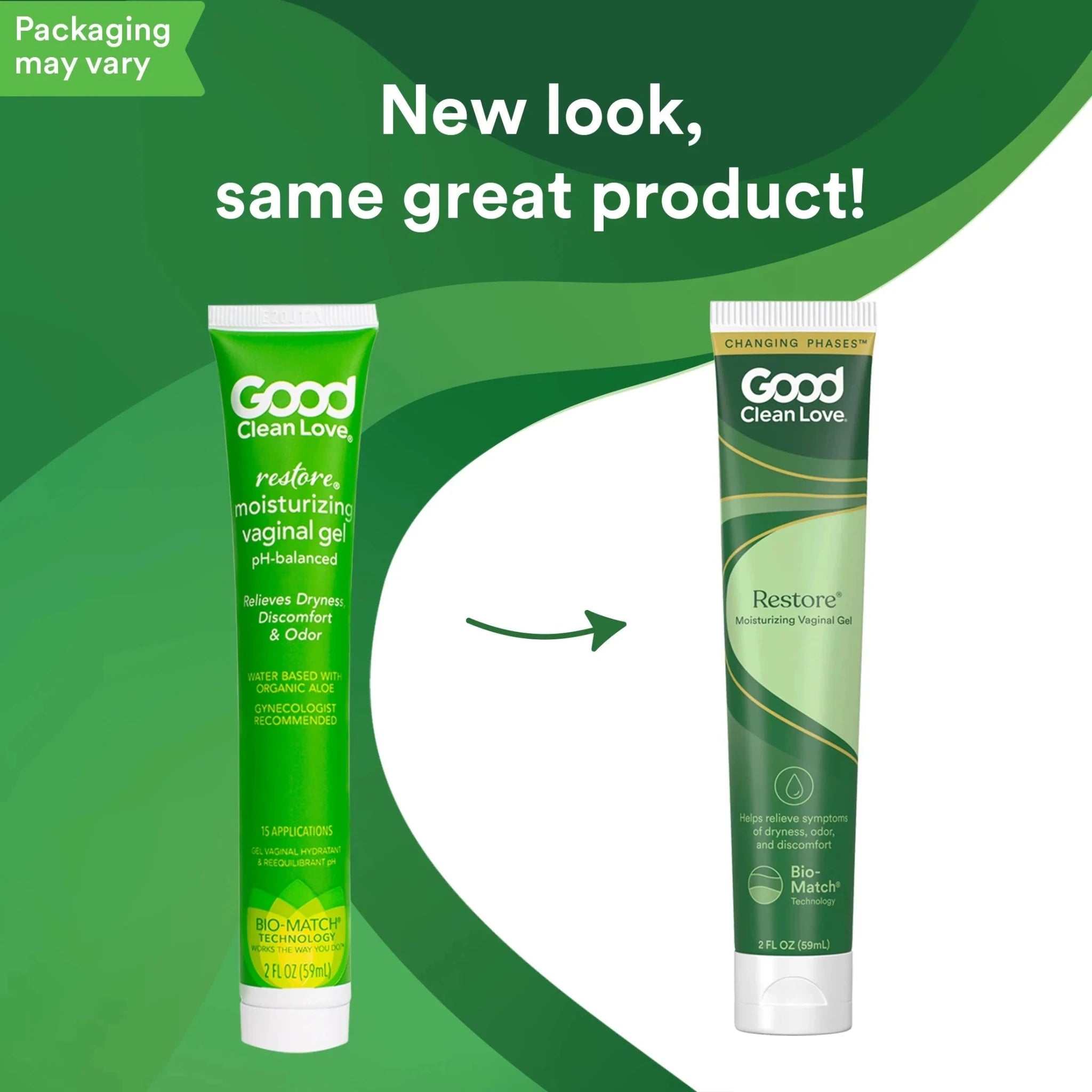 Restore® Moisturizing Vaginal Gel | pH-Balanced | 2 fl oz - 15 Applications Topical Application Good Clean Love 