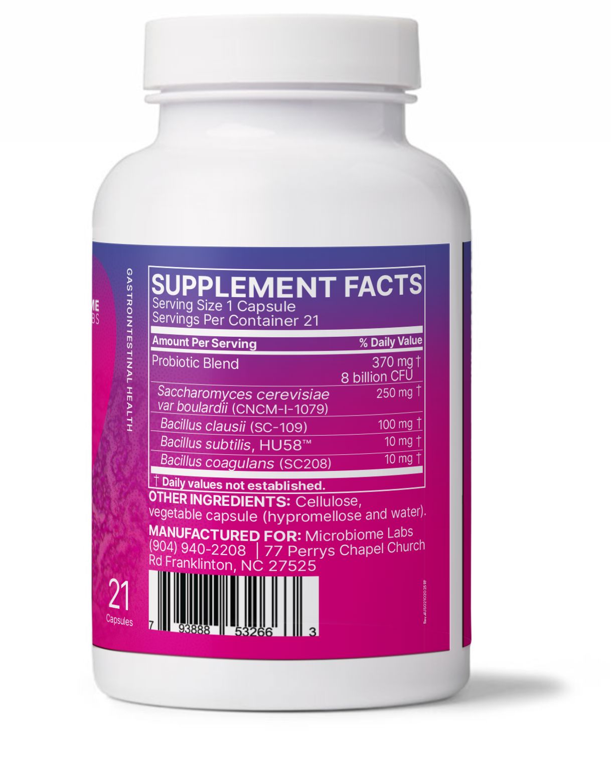 RestorFlora | Spore + Yeast Probiotic - 21 & 50 Capsules Oral Supplements MicroBiome Labs 