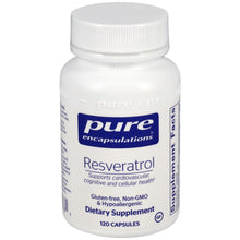 Load image into Gallery viewer, Resveratrol | Supports Cardiovascular, Cognitive &amp; Cellular Health - 60 &amp; 120 Capsules Oral Supplements Pure Encapsulations 120 Capsules 