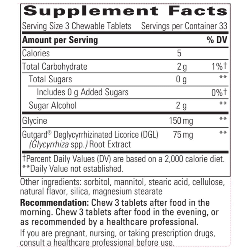 Rhizinate Fructose Free - 100 Chewable Tablets Oral Supplements Integrative Therapeutics 