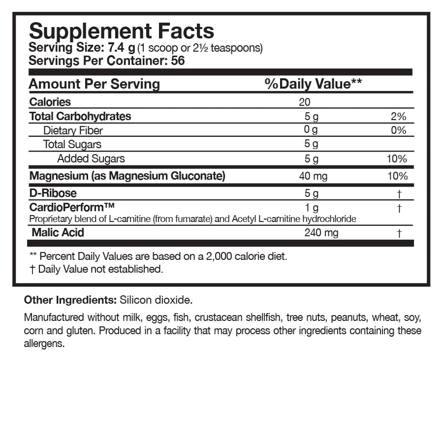RibosCardio | Energy Support | 14.6oz Researched Nutritionals 