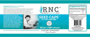 Seed Caps™ | B17 | B15 | Mega Enzymes | 50mg - 100 Capsules Oral Supplements RNC (Richardson Nutritional Center) 