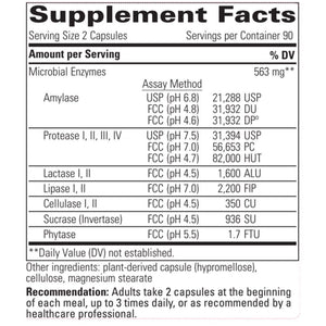 Similase | Digestive Enzymes - 180 Capsules Oral Supplements Integrative Therapeutics 