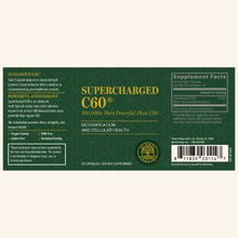 Load image into Gallery viewer, Supercharged C60 | Detoxification &amp; Cellular Health - 30 Capsules Oral Supplements Global Healing 