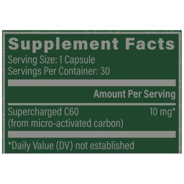 Supercharged C60 | Detoxification & Cellular Health - 30 Capsules Oral Supplements Global Healing 