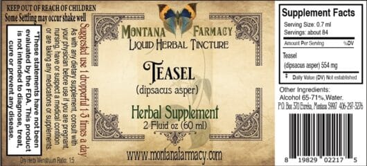 Teasel Liquid Herbal Tincture - 2 fl oz Tinctures Montana Farmacy 