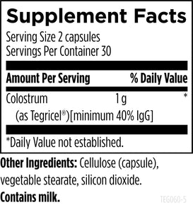 Tegricel® Colostrum | Pure & Potent - 60 Capsules Oral Supplements Designs For Health 