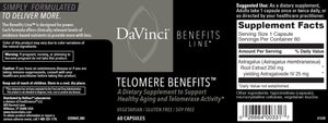 Telomere Benefits™ | Healthy Aging & Telomere Support - 60 Capsules Oral Supplements Davinci Labs 