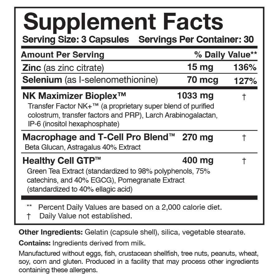 Transfer Factor Multi-Immune (Mushroom-free) | Immune Support | 90 Capsules Researched Nutritionals 