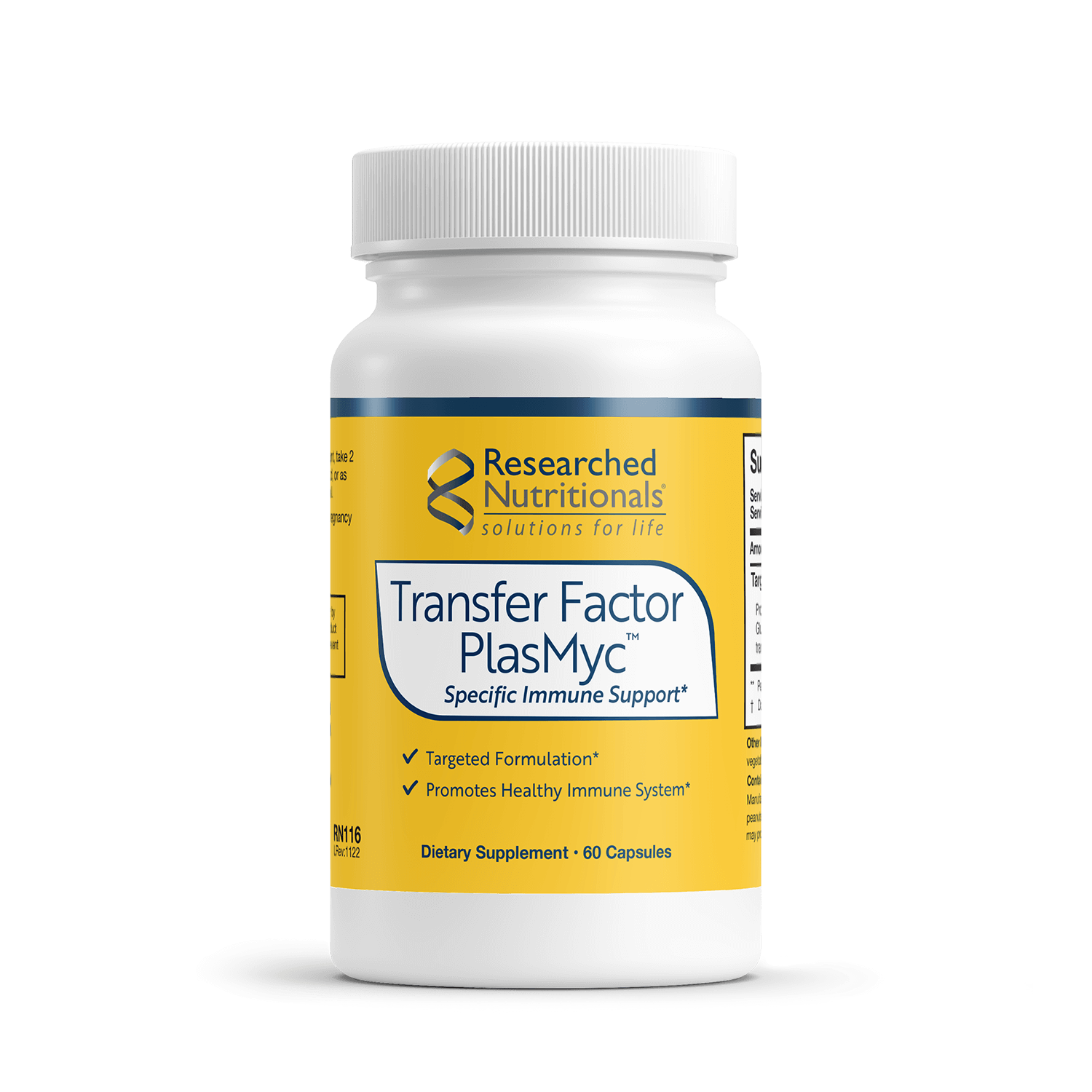 Transfer Factor PlasMyc™ | 60 capsules Oral Supplement Researched Nutritionals 