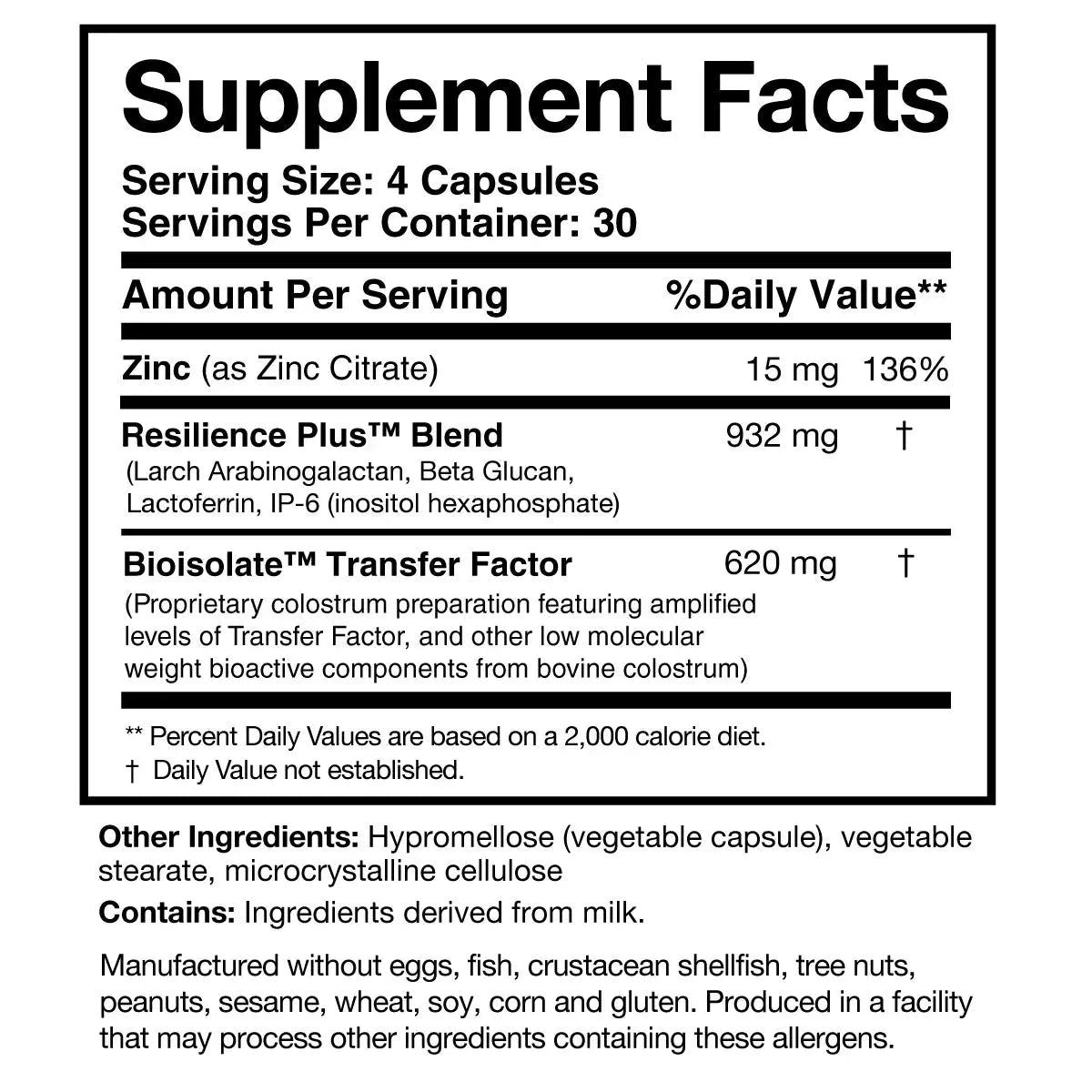 Transfer Factor Rapid Response | Innate & Adaptive Immune Support - 120 Capsules Oral Supplements Researched Nutritionals 