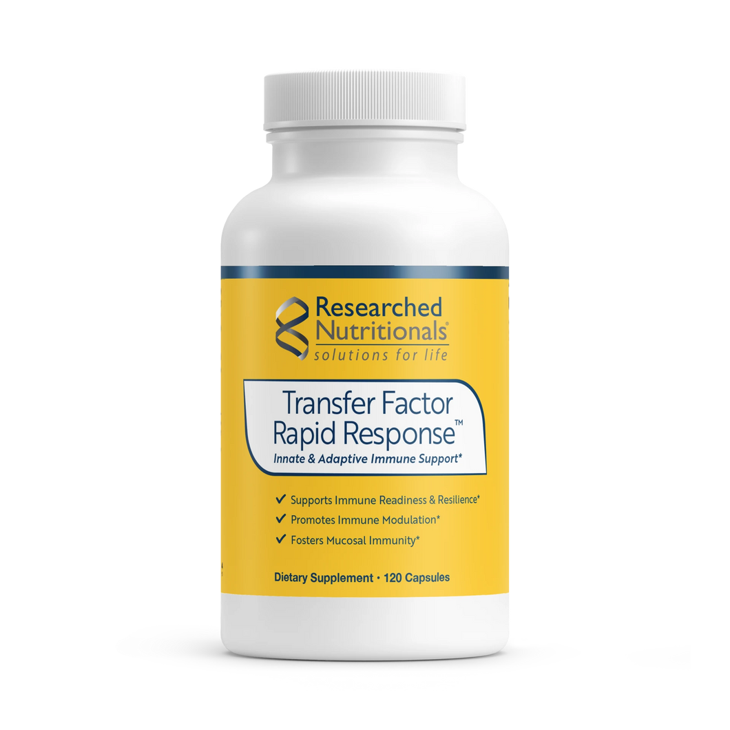Transfer Factor Rapid Response | Innate & Adaptive Immune Support - 120 Capsules Oral Supplements Researched Nutritionals 