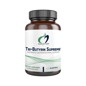Tri-Butyrin Supreme | Postbiotic Gastrointestinal Support | 300mg - 60 Softgels Oral Supplements Designs For Health 