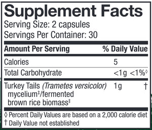 Turkey Tail | Microbiome & Immune Support - 60 & 120 Capsules Oral Supplements Host Defense Mushrooms 