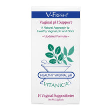 Load image into Gallery viewer, V-Fresh Suppositories | Vaginal pH Support - 14 Suppositories Suppository Vitanica 