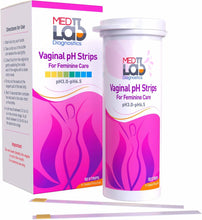 Load image into Gallery viewer, Vaginal pH Test Strips | For Feminine Care | pH 3.0 to 6.5 - 50 Strips Tests Med Lab Diagnostics 