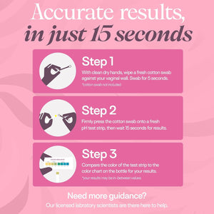 Vaginal pH Test Strips | For Feminine Care | pH 3.0 to 6.5 - 50 Strips Tests Med Lab Diagnostics 