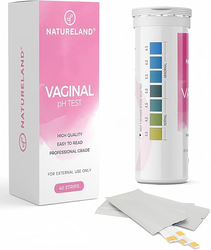 Vaginal pH Test Strips | For Feminine Care | pH 3.5 to 6.5 - 40 Strips Tests NatureLand 