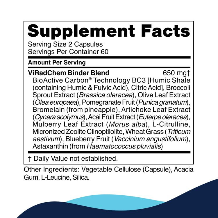 ViRadChem Binder | Detox Support - 120 Capsules Oral Supplements CellCore 