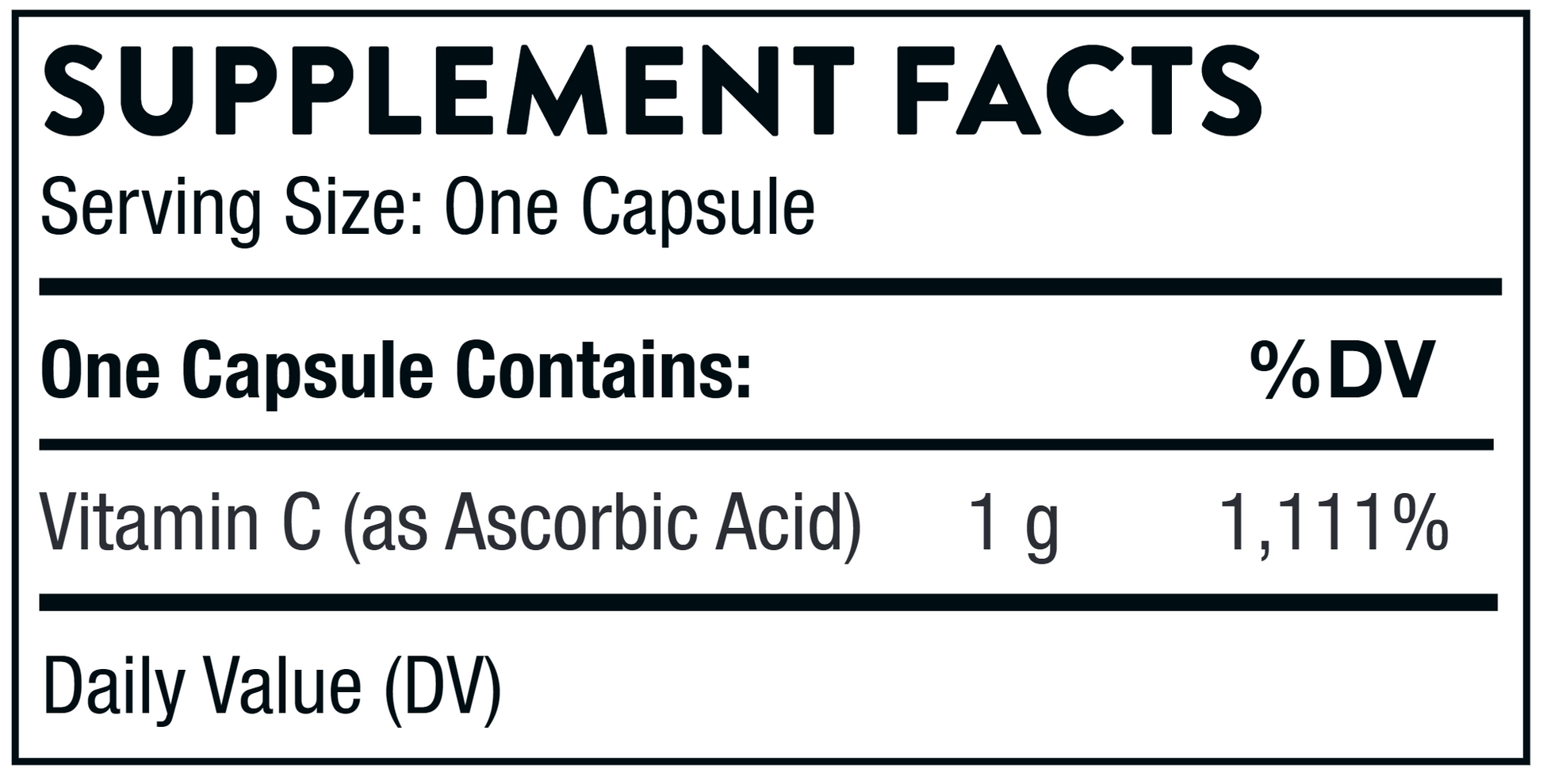 Vitamin C | Ascorbic Acid | 1 g - 60 Capsules Oral Supplements Thorne 