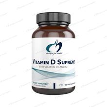 Load image into Gallery viewer, Vitamin D Supreme | With Vitamin K1 + K2 - 30, 60 &amp; 180 Capsules Oral Supplements Designs For Health 180 Capsules 