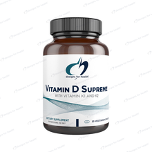 Load image into Gallery viewer, Vitamin D Supreme | With Vitamin K1 + K2 - 30, 60 &amp; 180 Capsules Oral Supplements Designs For Health 30 Capsules 