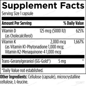 Vitamin D Supreme | With Vitamin K1 + K2 - 30, 60 & 180 Capsules Oral Supplements Designs For Health 