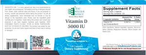 Vitamin D3 | 5000 IU - 120 Capsules Oral Supplements Ortho Molecular Products 