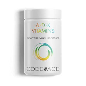 A-D-K Vitamins | Vitamin D3 and K2 plus A - 180 veggie caps Oral Supplement Codeage 