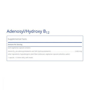 Adenosyl / Hydroxy B12 Supplement - 90 capsules Oral Supplement Pure Encapsulations 