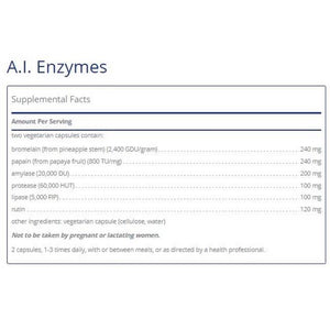 A.I. Enzymes | Papaya Enzyme Complex - 120 capsules Oral Supplement Pure Encapsulations 