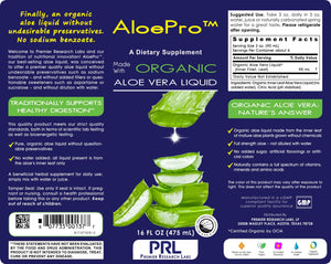 AloePro Liquid | Organic Inner Filet - 16 Fl oz. Oral Supplement PRL 