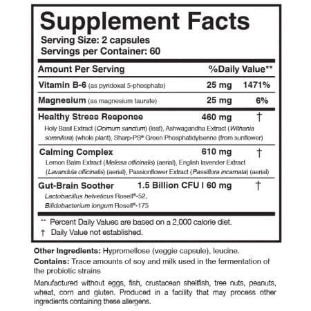 AnxiaEase™ | Stress & Mood Support - 120 Capsules Oral Supplements Researched Nutritionals 