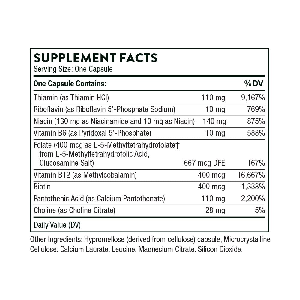 Basic Pro B Basic B Complex | Active Forms of B Vitamins - 60 Capsules