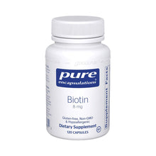 Load image into Gallery viewer, Biotin for Hair, Skin &amp; Metabolism - 8 mg. 120 capsules Oral Supplement Pure Encapsulations 