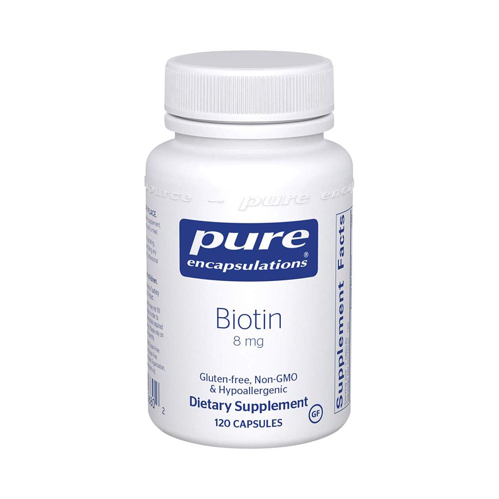 Biotin for Hair, Skin & Metabolism - 8 mg. 120 capsules Oral Supplement Pure Encapsulations 