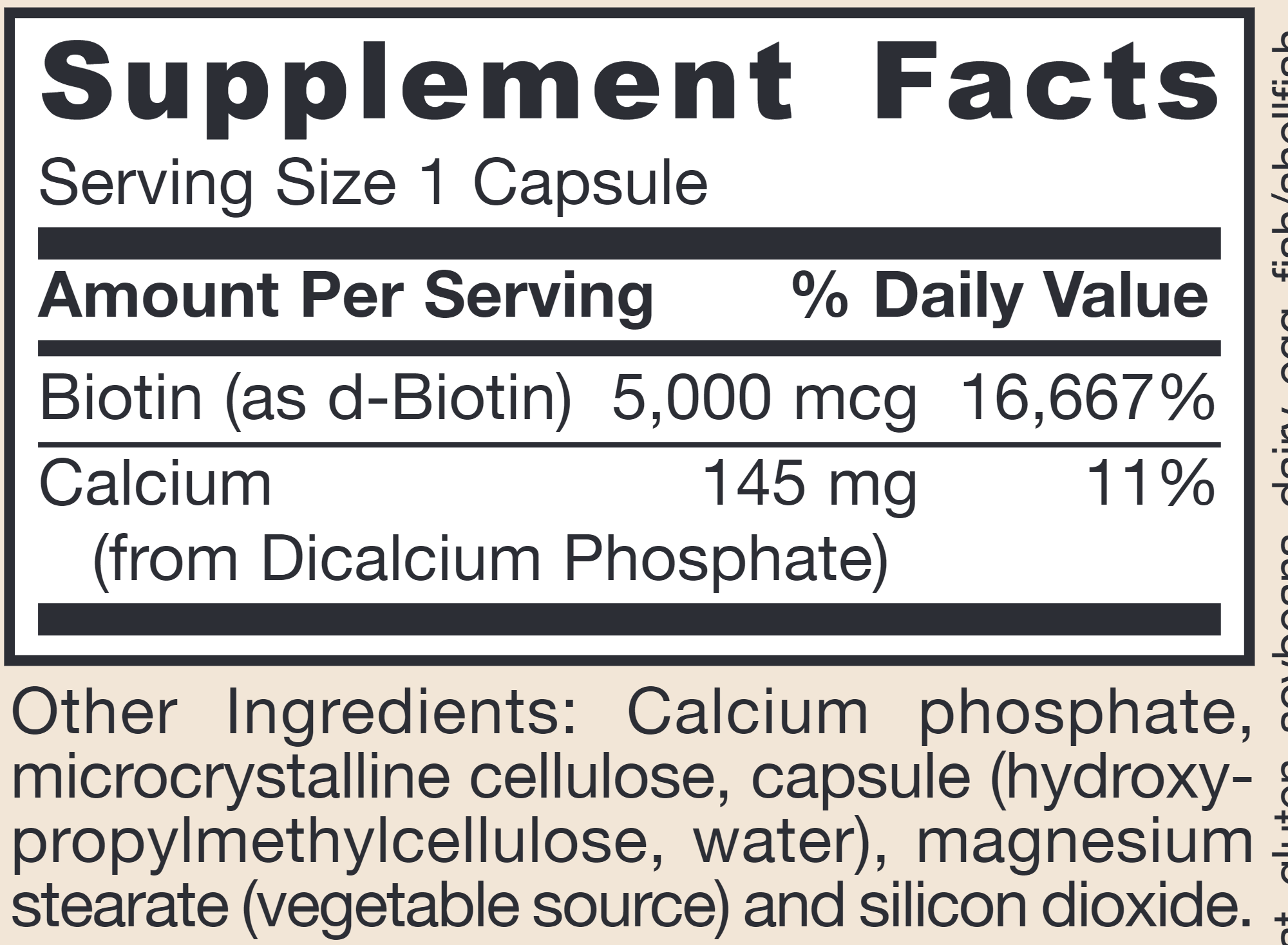 Biotin | Supports Healthy Hair, Skin and Nails | 5 mg - 100 Capsules Oral Supplements Jarrow Formulas 