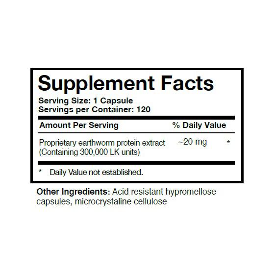 Boluoke® Lumbrokinase | RNA Supplement - 60 or 120 capsules Oral Supplement Canada RNA 